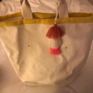 Loft canvas Pom Pom beach bag